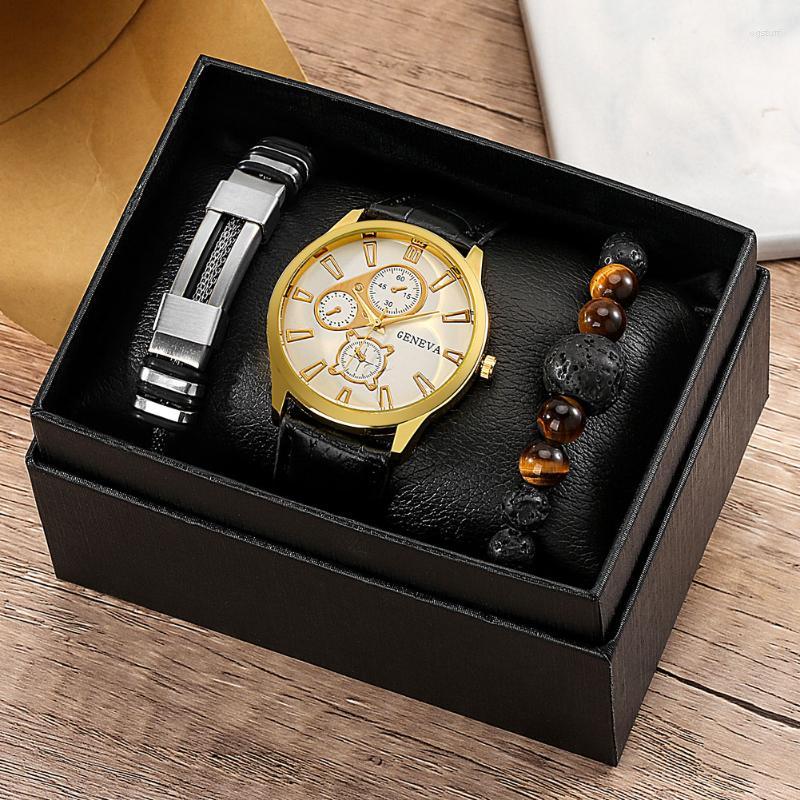Wristwatches Fashion Gift Set Business Men's Watch Bracelet Leisure Bead Reloj Para Hombre GiftWristwatches, Only watch
Wristwatches Fashion Gift Set Business Men's Watch Bracelet Leisure Bead Reloj Para Hombre GiftWristwatches, Only watch