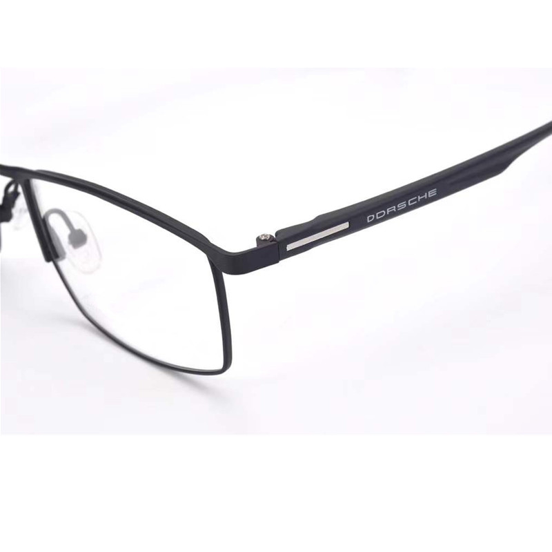 new superlight men business glasses frame optical halfrim rectangular mental 5716146 for male prescription eyeglasses fullset design case