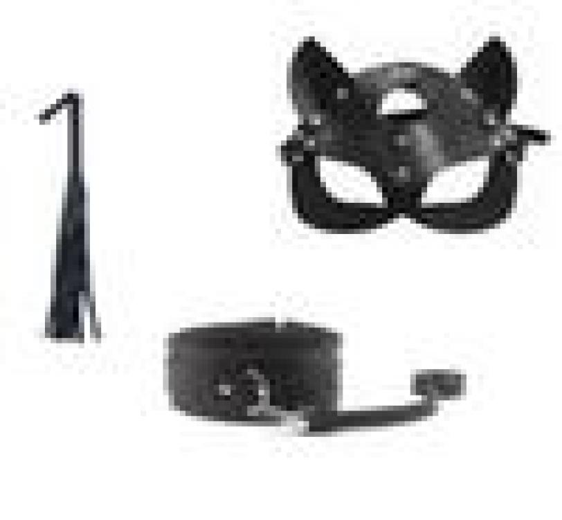 Other Event Party Supplies Erotic Cosplay Whip Eye Mask Metal Anal Pg Tail Sexy Half Face BDSM Couple Sex Toys Stage Performan5658888
