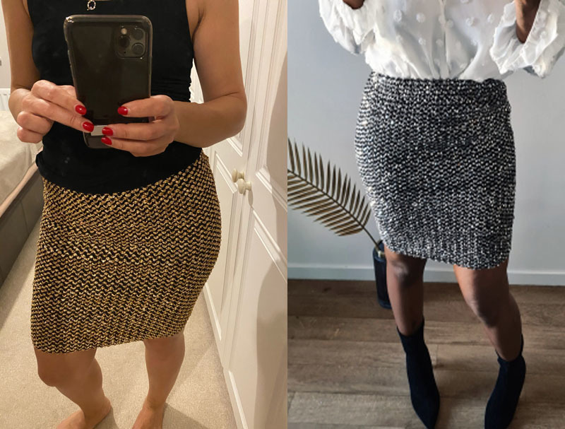 Fashion Bling Women Skirts Gold Sequin Mini OL Bodycon Pencil Short Wrap Streetwear Party Simple Spring Tunic 220317