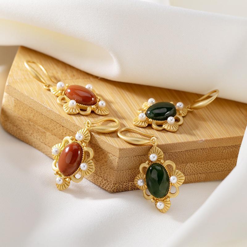 Dangle & Chandelier Original S Silver Inlaid Enamel Porcelain Agate Hetian Jade Jasper Diamond High-Quality Jewelry Women's Pearl Earrin
Dangle & Chandelier Original S Silver Inlaid Enamel Porcelain Agate Hetian Jade Jasper Diamond High-Quality Jewelry Women's Pearl Earrin