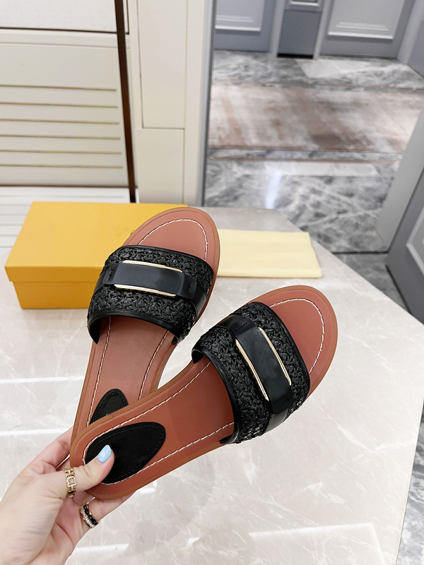 Women Slippers Sandals LOCK IT FLAT MULE Black Cognac Brown Raffia Calf Leather Outdoor Slipper Summer Designer Top Luxury Fashion Ladies Beach Flat Flip Flops, Customized
Women Slippers Sandals LOCK IT FLAT MULE Black Cognac Brown Raffia Calf Leather Outdoor Slipper Summer Designer Top Luxury Fashion Ladies Beach Flat Flip Flops, Customized