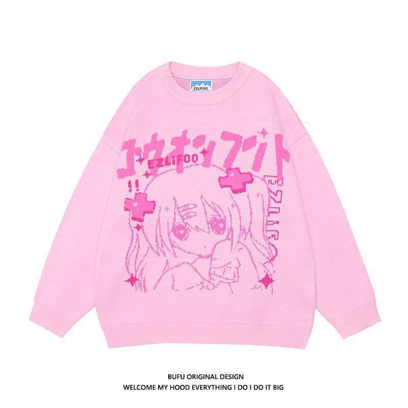 Women' Sweaters Japanese Anime Women' Sweater Autumn And Winter Students Loose Men' Same Style Knitted 2022 Ins TideWomen
Women' Sweaters Japanese Anime Women' Sweater Autumn And Winter Students Loose Men' Same Style Knitted 2022 Ins TideWomen