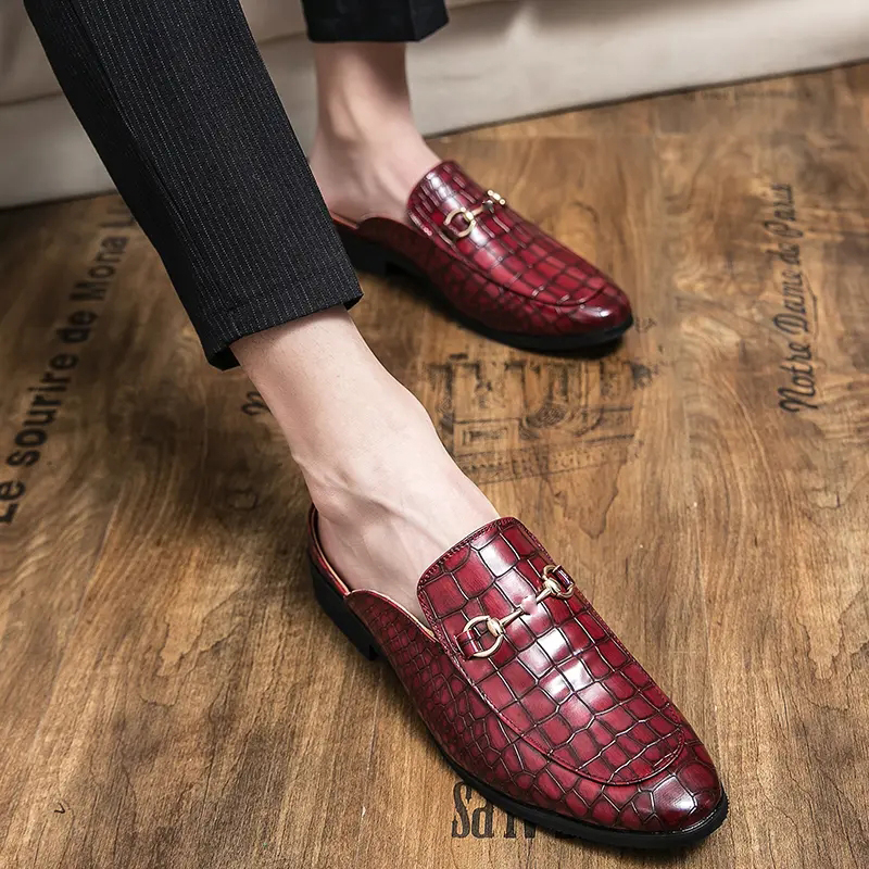 Half Drag Small Leather Shoes Men PU Leather Low Heel Solid Color Classic European and American Wild Horseshoe Buckle Support One Pedal DP374, Clear
Half Drag Small Leather Shoes Men PU Leather Low Heel Solid Color Classic European and American Wild Horseshoe Buckle Support One Pedal DP374, Clear
