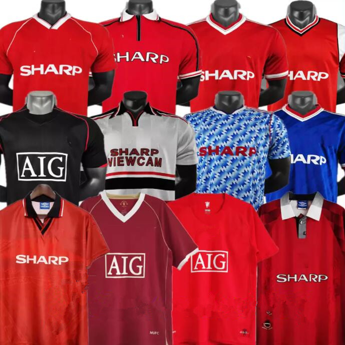 

Retro Jerseys Man 84 85 86 88 06 07 08 90 91 92 93 94 96 98 99 00 02 United CANTONA BECKHAM final match soccer Jersey UTD KEANE RONALDO GIGGS football shirt, 07-08 away