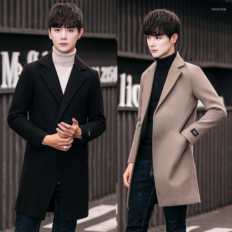Men's Wool & Blends Windbreaker Autumn And Winter Korean Version Of The Trendy Long Slim Handsome Woolen Coat Ni Men Kend22, Black
Men's Wool & Blends Windbreaker Autumn And Winter Korean Version Of The Trendy Long Slim Handsome Woolen Coat Ni Men Kend22, Black