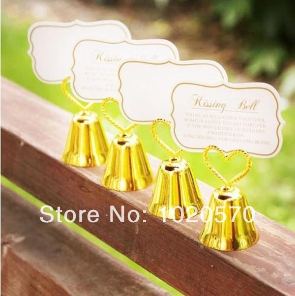 Party Decoration Wedding Favor Of Silver Color Or Golden "Kissing Bell" Place Card Holder Name 100pcs/lot
Party Decoration Wedding Favor Of Silver Color Or Golden "Kissing Bell" Place Card Holder Name 100pcs/lot