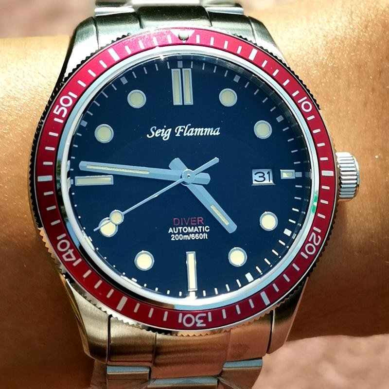 Wristwatches Sports Automatic Watch Men Vintage Mechanical Watches Top Brand 200M Diver NH35 Movement 42mm Sapphire Luminous Wristwatch, Blue
Wristwatches Sports Automatic Watch Men Vintage Mechanical Watches Top Brand 200M Diver NH35 Movement 42mm Sapphire Luminous Wristwatch, Blue