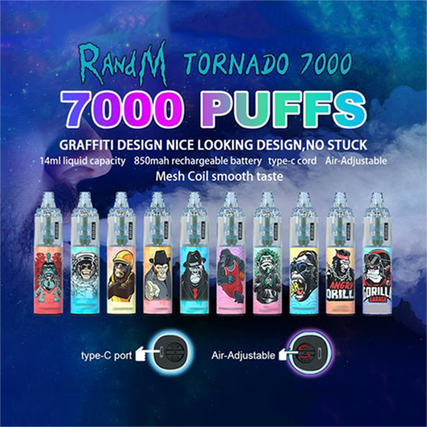 17350 Battery 850mAh Original RandM Tornado 7000 Puffs Disposable Vape Pen E Cigarette Mesh Coil Rechargeable Battery 14ml Pod Atomizer Device R and M 10000 6000 R&M
17350 Battery 850mAh Original RandM Tornado 7000 Puffs Disposable Vape Pen E Cigarette Mesh Coil Rechargeable Battery 14ml Pod Atomizer Device R and M 10000 6000 R&M