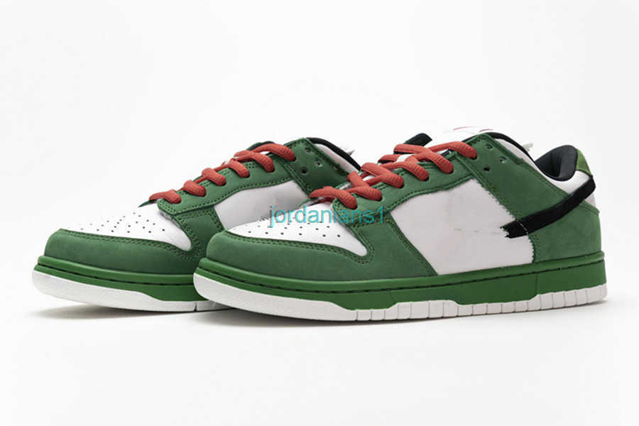 Men/Women Dnk Low Pro Heineken Shoes Green Suede Leather White SNKRS Outdoor Sports GYM Training Footwear With Original Box Fast