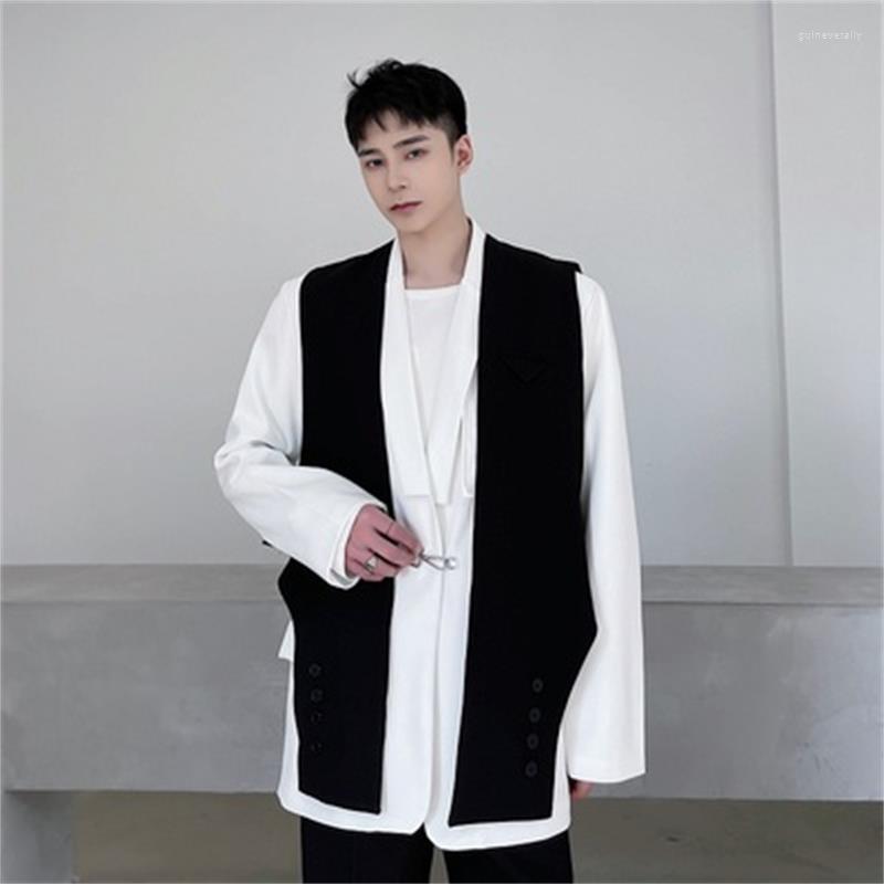 Men' Vests Abstinence Department Before And After The Short Personality Casual Vest Fashion Men Loose Collarless Jacket Guin22, Black
Men' Vests Abstinence Department Before And After The Short Personality Casual Vest Fashion Men Loose Collarless Jacket Guin22, Black