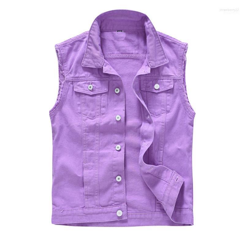 Men' Vests Fashion 2022 Cotton Denim Vest Vintage Cowboy Frayed Purple Jeans Waistcoat Slim Fit Casual Male Sleeveless Jackets Stra22
Men' Vests Fashion 2022 Cotton Denim Vest Vintage Cowboy Frayed Purple Jeans Waistcoat Slim Fit Casual Male Sleeveless Jackets Stra22