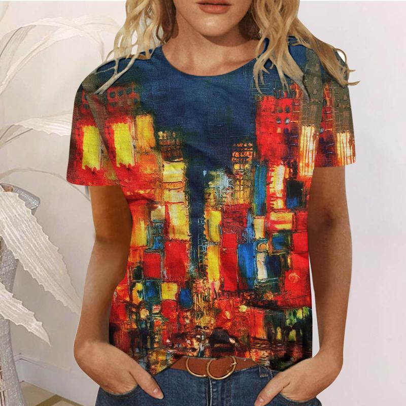 Women' Blouses & Shirts Fashion Graphic Blouse Summer Tops Women Casual Loose Streetwear Round Neck Short Sleeve Tee ShirtsWomen, Ye
Women' Blouses & Shirts Fashion Graphic Blouse Summer Tops Women Casual Loose Streetwear Round Neck Short Sleeve Tee ShirtsWomen, Ye