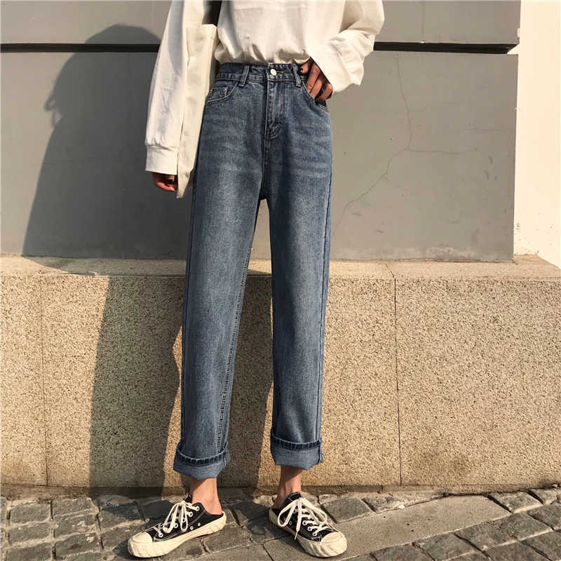 vintage straight jeans womens autumn Korean ins Harajuku chic simple fashion high waist casual women ulzzang pants 210608, Black
vintage straight jeans womens autumn Korean ins Harajuku chic simple fashion high waist casual women ulzzang pants 210608, Black