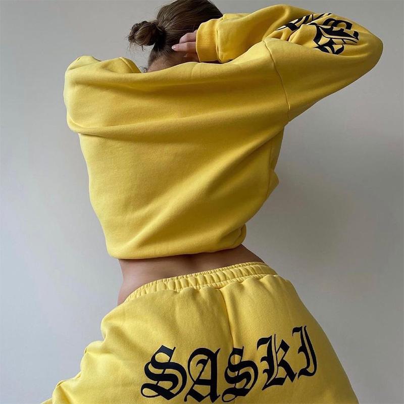 Women' Two Piece Pants Casual Suits In Batteries With Long Sleeve Printing Or Neck Sweaters And Of Suit Dresses Sexy Set Loose, Yellow pant
Women' Two Piece Pants Casual Suits In Batteries With Long Sleeve Printing Or Neck Sweaters And Of Suit Dresses Sexy Set Loose, Yellow pant