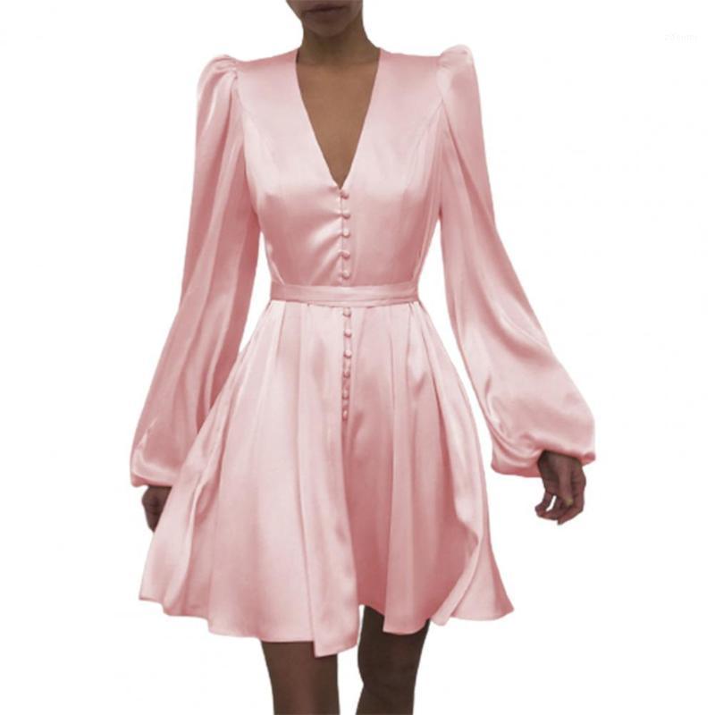 Casual Dresses Dress V-Neck Mid Waist Polyester Fiber Women Puff Sleeve For Wedding, Pink
Casual Dresses Dress V-Neck Mid Waist Polyester Fiber Women Puff Sleeve For Wedding, Pink