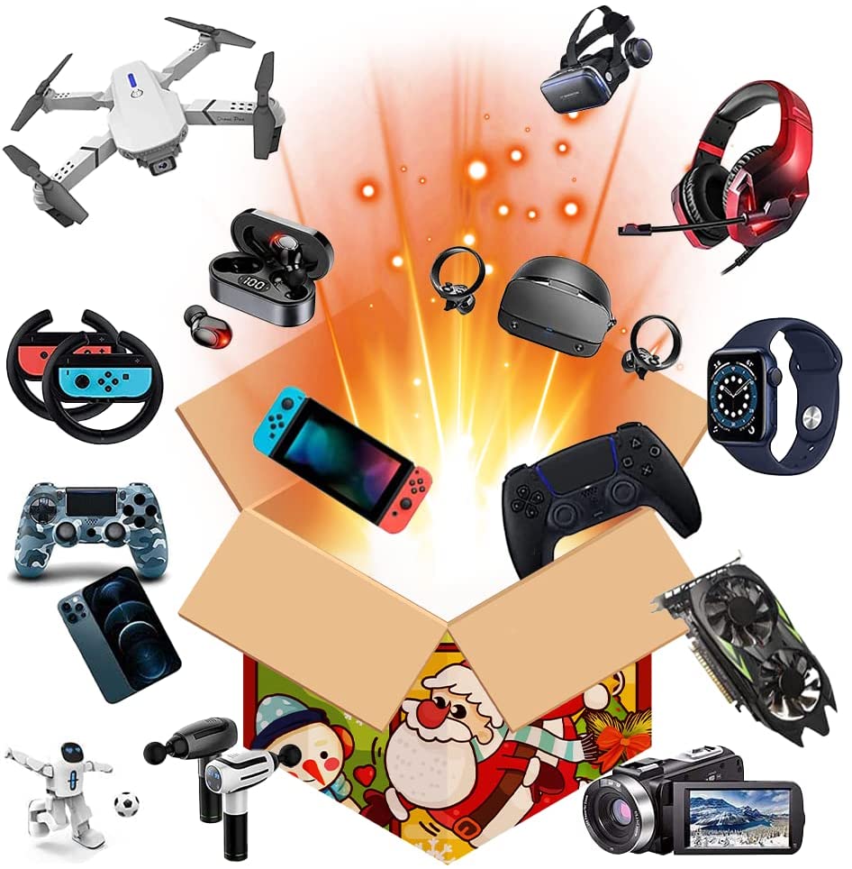 Mystery Electronic Box Different Surprises and Unexpected Camera Gifts Drones, Smart Watches, Computers, Electric Guitars, etc.
Mystery Electronic Box Different Surprises and Unexpected Camera Gifts Drones, Smart Watches, Computers, Electric Guitars, etc.