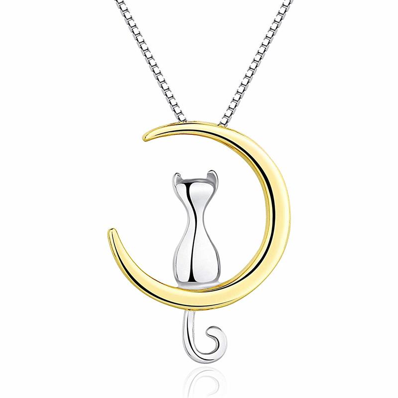Moon Cat Necklace Bone Chain Female Silver Cute Sweet Necklace Creative Female Clavicle Chain Cute Cat Pendant Female Mori Style
Moon Cat Necklace Bone Chain Female Silver Cute Sweet Necklace Creative Female Clavicle Chain Cute Cat Pendant Female Mori Style
