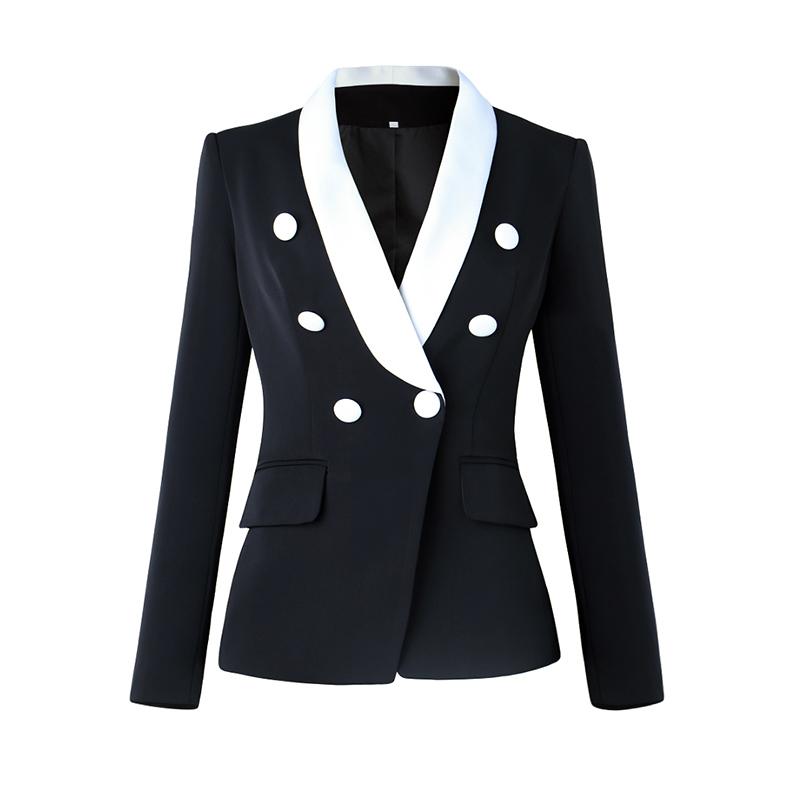 Women' Suits & Blazers European Classic Blazer Breasted Black White Contrast Shawl Collar High-Quality Business Spring Fall For Female Slim
Women' Suits & Blazers European Classic Blazer Breasted Black White Contrast Shawl Collar High-Quality Business Spring Fall For Female Slim