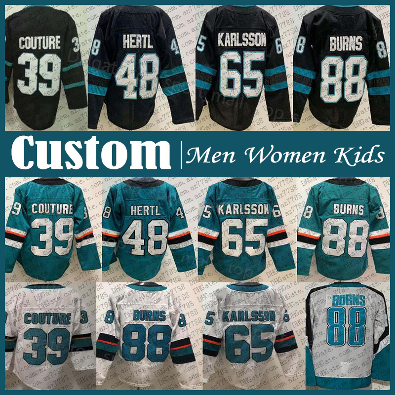 39 Logan Couture Erik Karlsson Hockey Jersey Custom San Jose Sharks Tomas Hertl Kevin Labanc Kaapo Kahkonen Steven Lorentz Marc Edouard Vlasic Alexander Barabanov, Shown
39 Logan Couture Erik Karlsson Hockey Jersey Custom San Jose Sharks Tomas Hertl Kevin Labanc Kaapo Kahkonen Steven Lorentz Marc Edouard Vlasic Alexander Barabanov, Shown