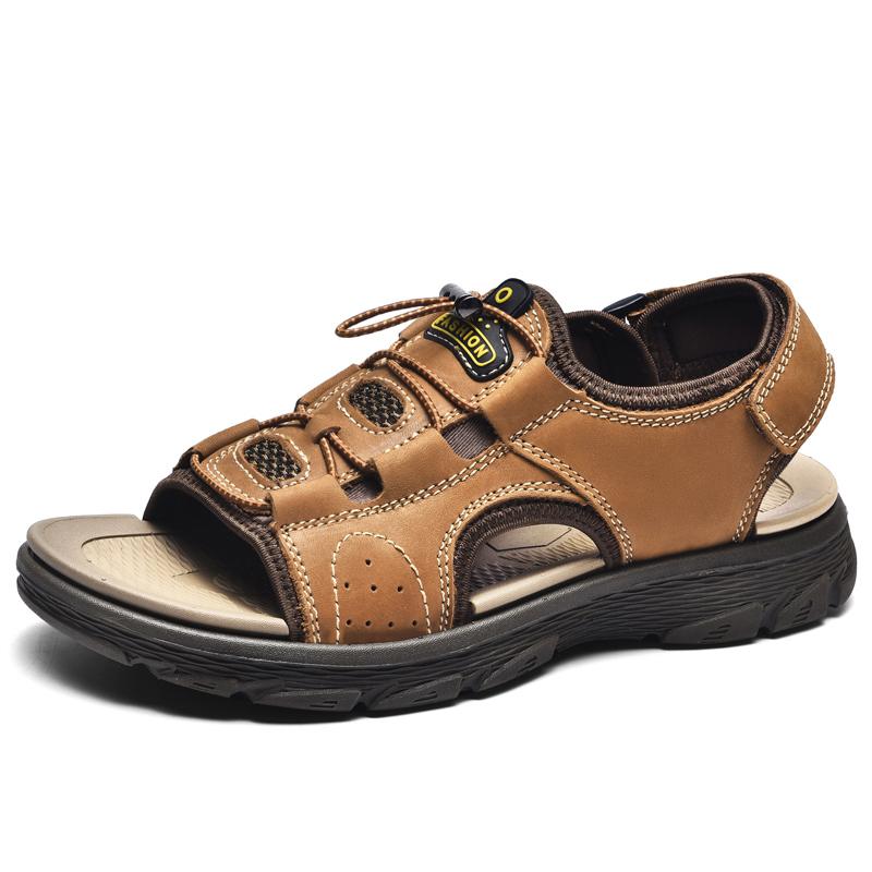 Sandals Retro Genuine Leather Men 2022 Summer Fashion Cowhide Flats For Male High Quality Hook&loop Plus Size Shoes Black Brown 
Sandals Retro Genuine Leather Men 2022 Summer Fashion Cowhide Flats For Male High Quality Hook&loop Plus Size Shoes Black Brown
