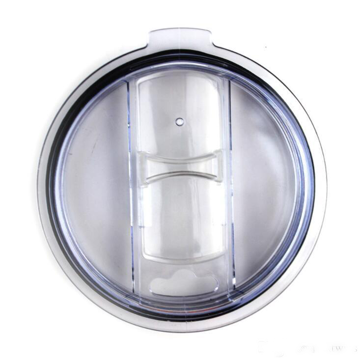 Transparent Plastic Cups Sliding Switch Cover Drinkware Lid for 20 30 oz Cars Beer gs Splash Spill Proof LXL1183-1 Free shipping