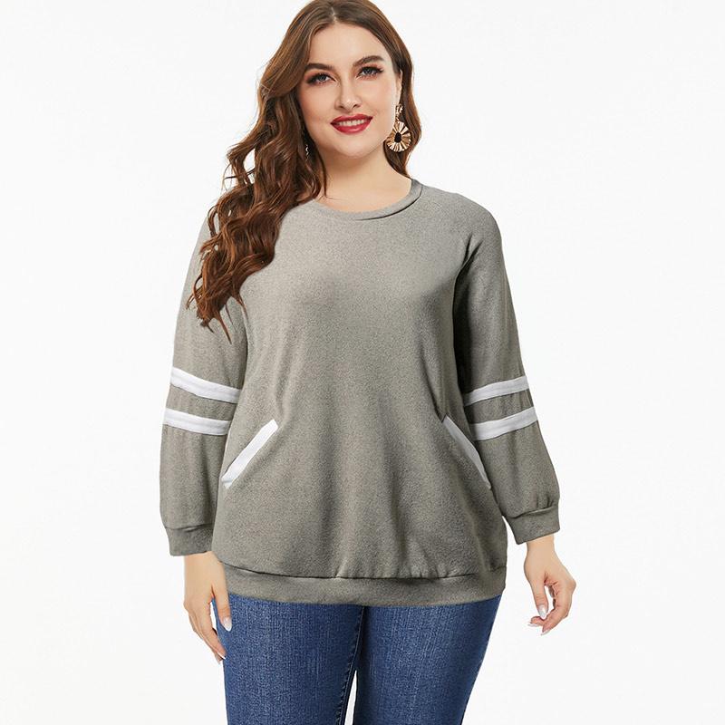 Women's Plus Size T-Shirt Autumn Womens Long Sleeve Tops Fashion Ladies Leisure Sport Pullover 4XL 5XL 6XL, Black
Women's Plus Size T-Shirt Autumn Womens Long Sleeve Tops Fashion Ladies Leisure Sport Pullover 4XL 5XL 6XL, Black