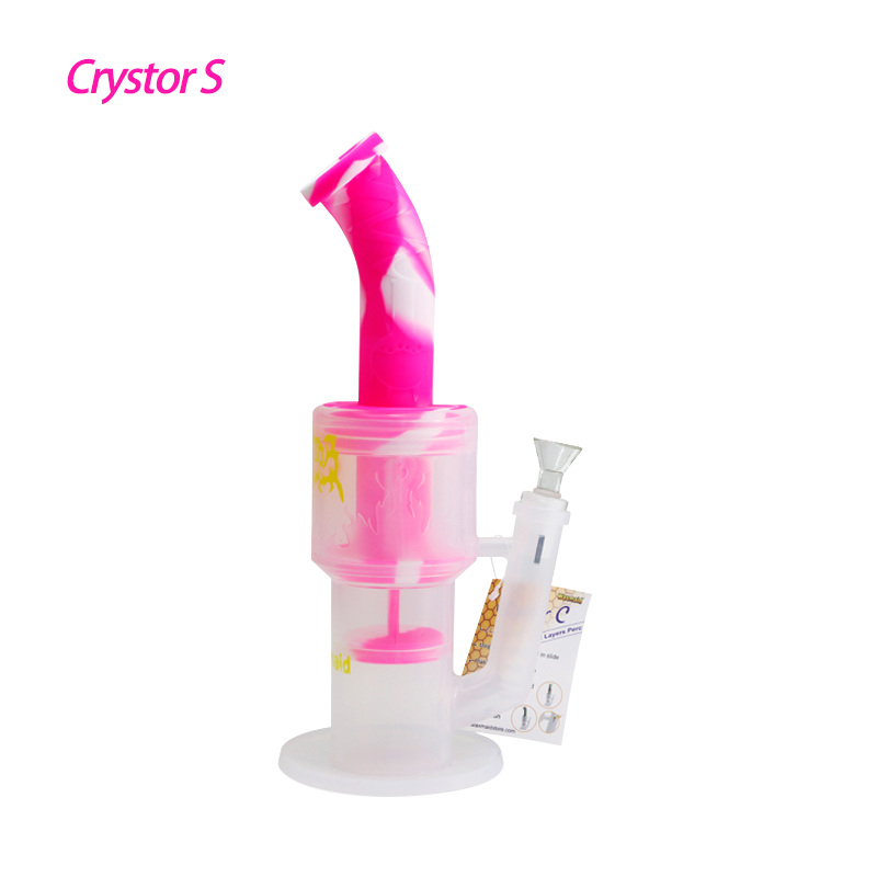Waxmaid 12 inches hookah Crystor S Transparent Silicone Double Percolator Water Pipe With Ice Catcher stock in US
Waxmaid 12 inches hookah Crystor S Transparent Silicone Double Percolator Water Pipe With Ice Catcher stock in US