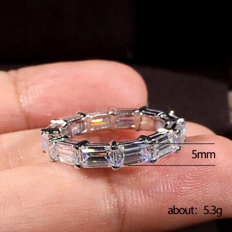 Sier Wedding Sterg Band with White Topaz CZ, Bohemian & Celtic Style, Sier, Eternity Stackable Ring for Women, Gift 4 ,