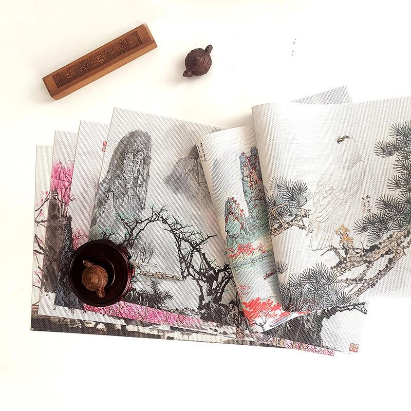 Mats & Pads Chinese Painting Flower PVC Placemat Printing Heat Insulation Pad Kitchen Dining Table Decoration Accessories Coffee Tea
Mats & Pads Chinese Painting Flower PVC Placemat Printing Heat Insulation Pad Kitchen Dining Table Decoration Accessories Coffee Tea