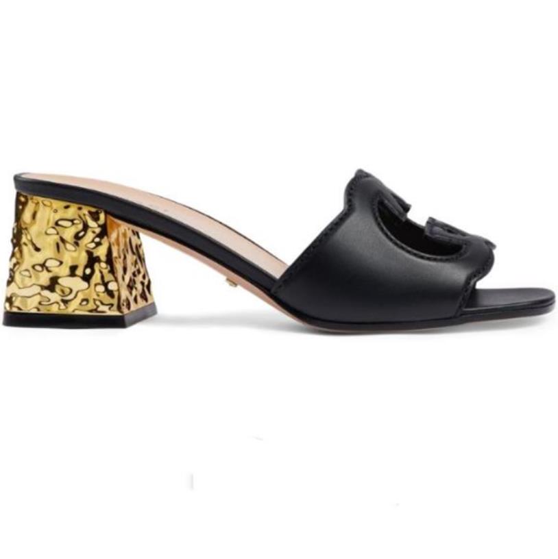 Cut-out Slide Sandal Slippers For Women Designers Summer Leather Interlocking Mid-heel Slipper
Cut-out Slide Sandal Slippers For Women Designers Summer Leather Interlocking Mid-heel Slipper