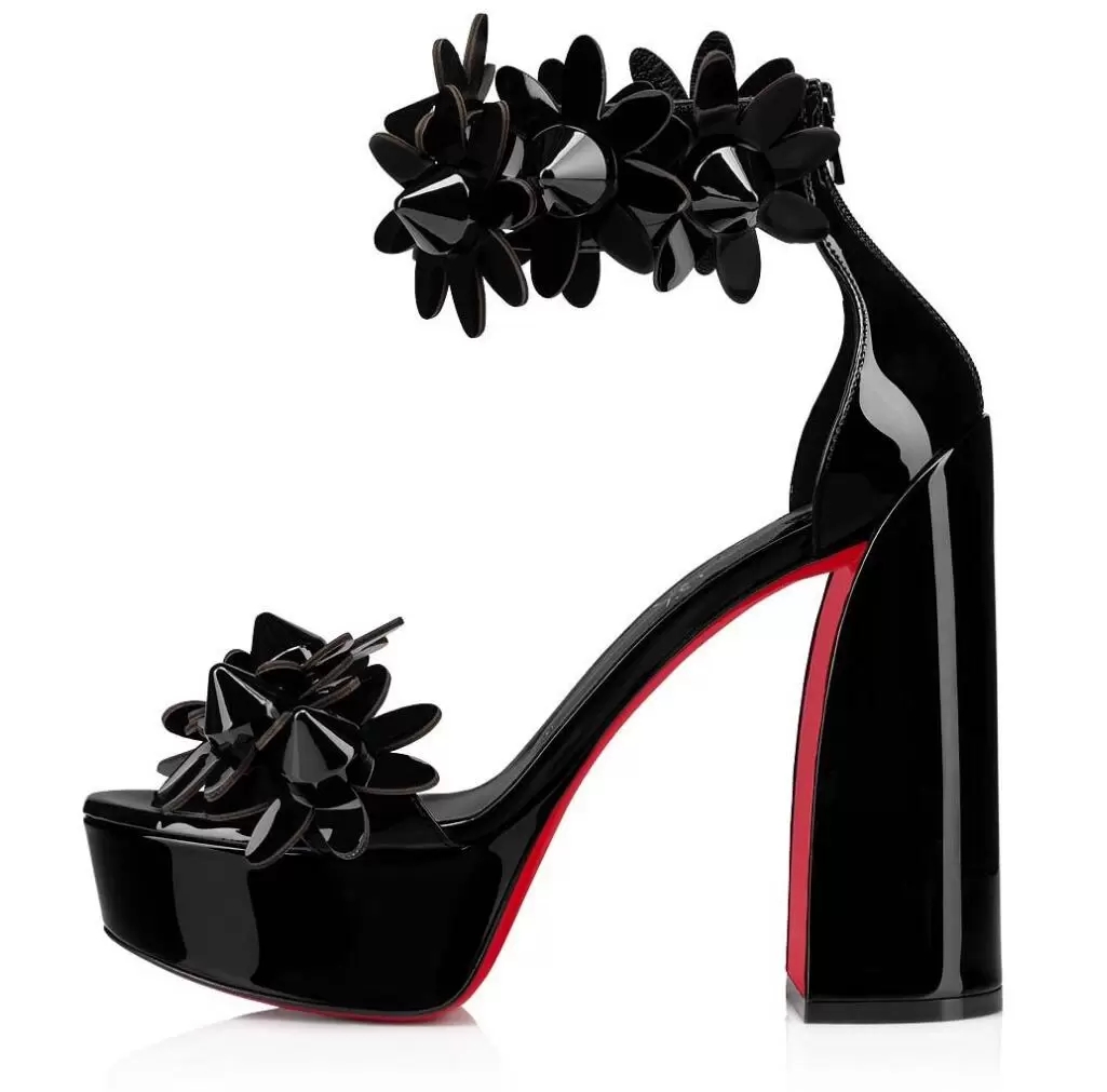 621s Sandals Summer Luxury Women's Daisy Spikes Sandals Shoes Red Soles High Heels Flower Strappy Square Heel Patent Calf Leather La
621s Sandals Summer Luxury Women's Daisy Spikes Sandals Shoes Red Soles High Heels Flower Strappy Square Heel Patent Calf Leather La