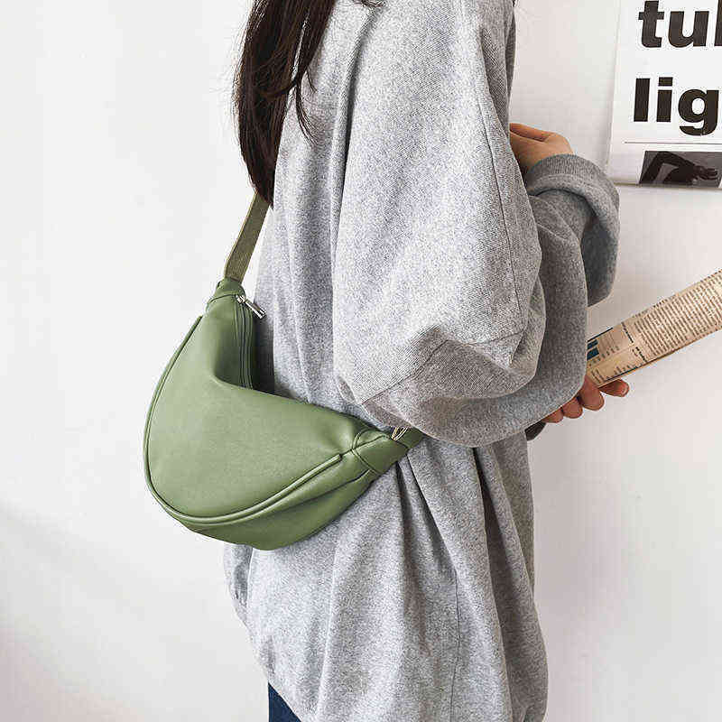 Evening Bags Handbags Woman New Brand Hobos Chest Bag Soft Pu Leather Personality Allmatch Crossbody Shoulder Bags 220414