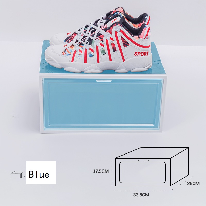Plus size side opening basketball plastic shoe box men and women household storage box shoes rack