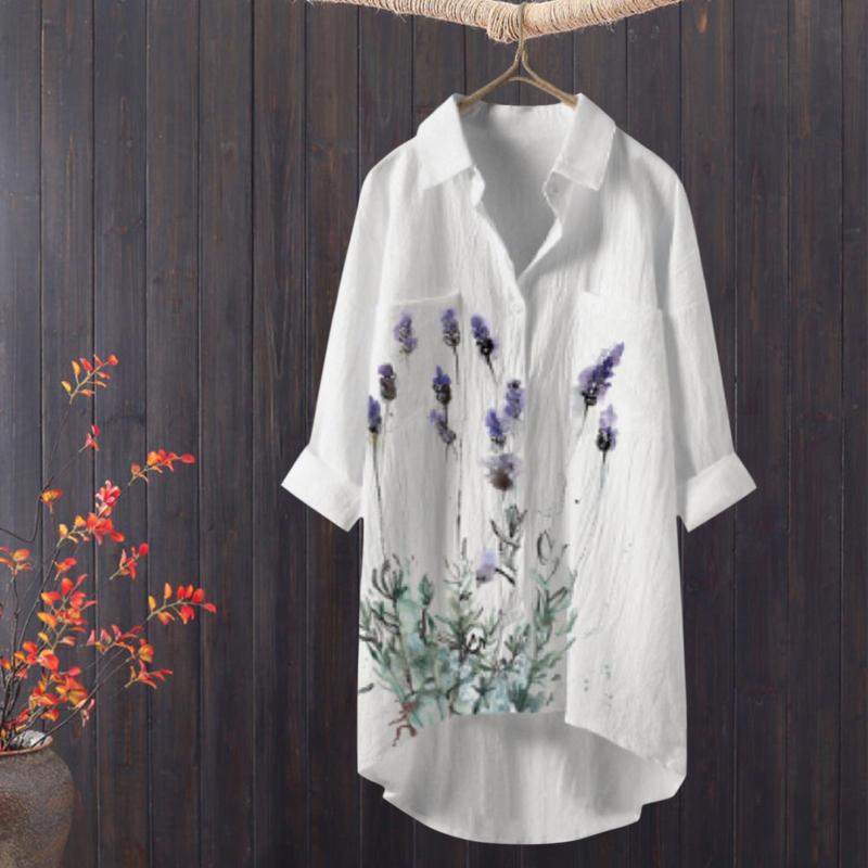 Women' Blouses & Shirts Spring Floral White Shirt Women Button Down Three Quarter Sleeve Loose Casual Oversize Blouse Tops And ShirtWomen, Green
Women' Blouses & Shirts Spring Floral White Shirt Women Button Down Three Quarter Sleeve Loose Casual Oversize Blouse Tops And ShirtWomen, Green