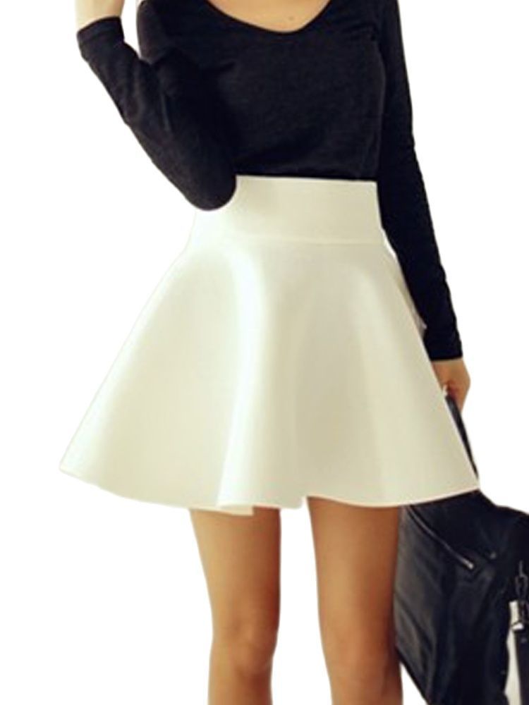 XS-5XL Plus Size Sexy Skirt Women Solid Thick Tutu s High Waist Flared Super Mini Skater Short 0804-30 220317