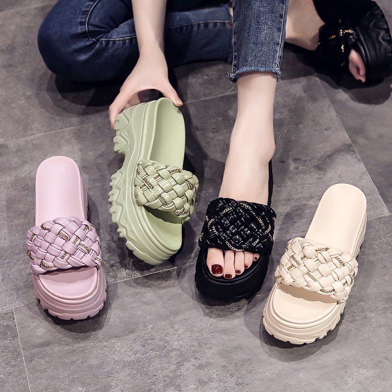 Women's Summer Thick Sole Slippers High Quality Fashion Woven Enhanced Personality Casual Casual Shopping Sandals, Beige
Women's Summer Thick Sole Slippers High Quality Fashion Woven Enhanced Personality Casual Casual Shopping Sandals, Beige