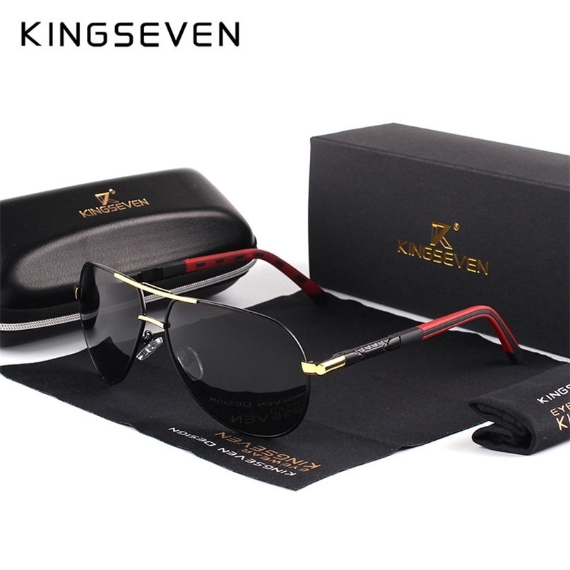 KINGSEVEN Men Vintage Aluminum Polarized Sunglasses Classic Sun glasses Coating Lens Driving Eyewear For MenWomen 220518