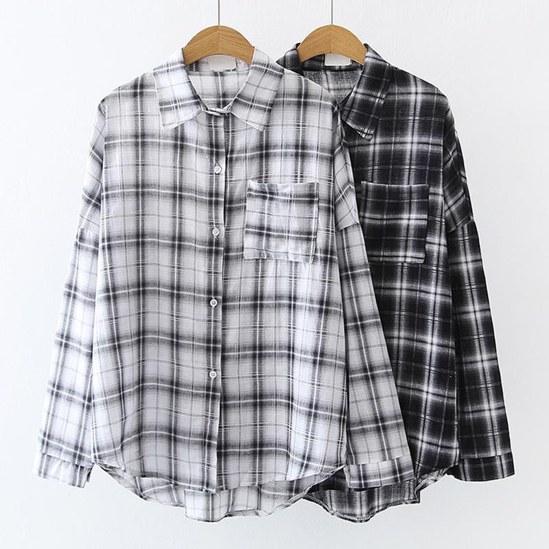 Women's Blouses & Shirts Fashion Plaid Printing Casual Ladies Women's Spring Summer Long Sleeve Tops Blusas MujerWomen's, Black
Women's Blouses & Shirts Fashion Plaid Printing Casual Ladies Women's Spring Summer Long Sleeve Tops Blusas MujerWomen's, Black