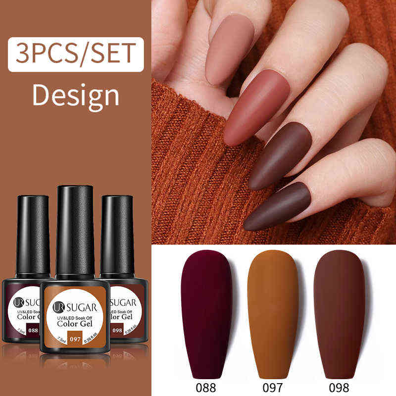 NXY Nail Gel 3pcs Winter Color Dark Blue Polish Set Glitter Sequins Matte Top Long Lasting Art Design Hybrid Varnishes 0328