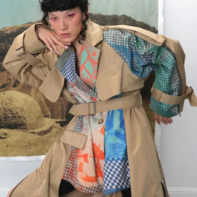 Women' Trench Coats Women Coat Asymmetry Hem Long Print Sleeve Single Breasted Windbreaker Woman Tops Autumn WinterWomen, Khaki
Women' Trench Coats Women Coat Asymmetry Hem Long Print Sleeve Single Breasted Windbreaker Woman Tops Autumn WinterWomen, Khaki