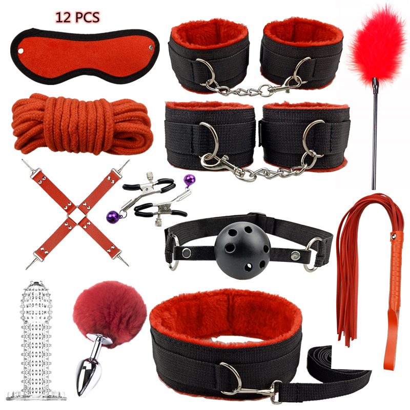 Adult SM Sex Products Bdsm Toys Flirt Handcuffs Butt Plug Bondage Gear Shop Adults 18 for Couples 220317