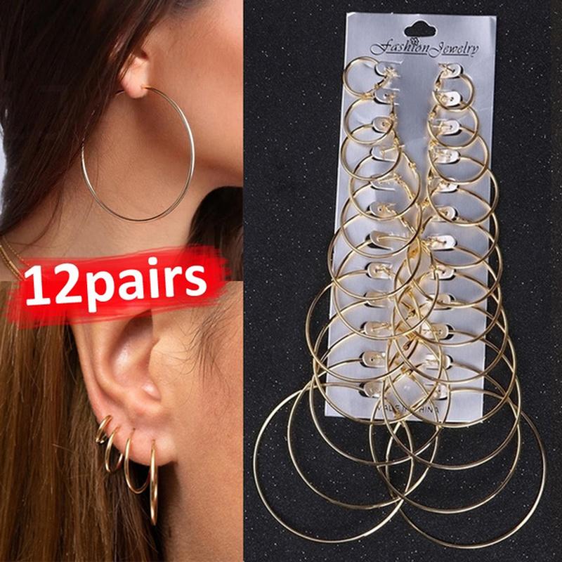 Hoop & Huggie Pairs Earrings Gold Silver Color Small Big Circle Earring Set For Women Simple Punk Ear Clip 2022 Fashion JewelryHoop
Hoop & Huggie Pairs Earrings Gold Silver Color Small Big Circle Earring Set For Women Simple Punk Ear Clip 2022 Fashion JewelryHoop