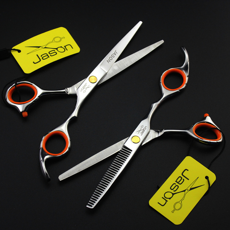 2 Scissors+Bag+Comb Japan High Quality Jason 5.5/6.0 Inch Professional Hairdressing Scissors Hair Cutting Barber Shear Set Salon 220317