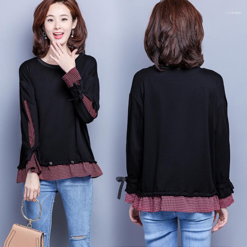 Plaid Stitching Fake Two Piece Sweatshirt Spring Autumn 2022 Retro Versatile Large Size Slim Long Sleeve Fashion Women's Hoodies & Sweatshir, Clear
Plaid Stitching Fake Two Piece Sweatshirt Spring Autumn 2022 Retro Versatile Large Size Slim Long Sleeve Fashion Women's Hoodies & Sweatshir, Clear