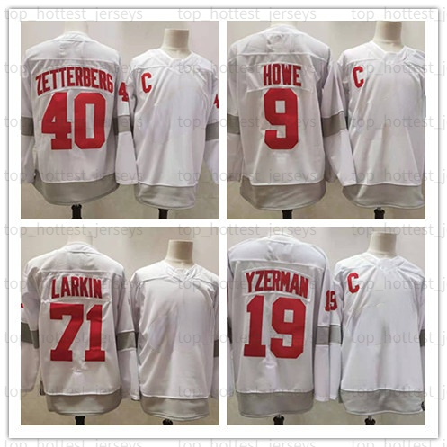 9 Gordie Howe (C)Reverse Retro Hockey 59 Tyler Bertuzzi 23 Lucas Raymond Jersey 53 Moritz Seider 71 Dylan Larkin 19 Steve Yzerman 13 Pavel Datsyuk 40 Henrik Zetterberg, White