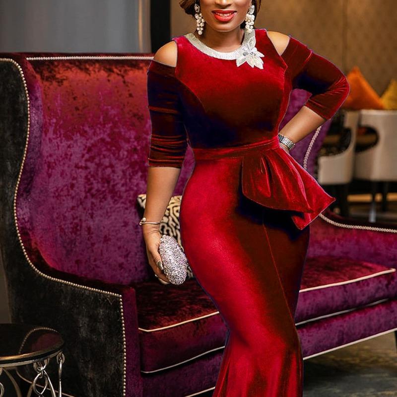 Casual Dresses Women Plus Size Dinner Evening Elegant Ladies Bodycon Peplum Ruffle Vintage Maxi Party Dress Retro Red Velvet Mermaid Long Dr, Blue
Casual Dresses Women Plus Size Dinner Evening Elegant Ladies Bodycon Peplum Ruffle Vintage Maxi Party Dress Retro Red Velvet Mermaid Long Dr, Blue