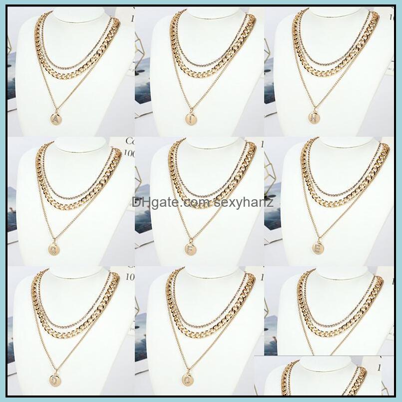 Pendant Necklaces Pendants Jewelry Mti-Layer Diamond Alphabet Necklace Men Women Simple Hip-Hop 26 English Letters Wholesale Drop Delivery
Pendant Necklaces Pendants Jewelry Mti-Layer Diamond Alphabet Necklace Men Women Simple Hip-Hop 26 English Letters Wholesale Drop Delivery
