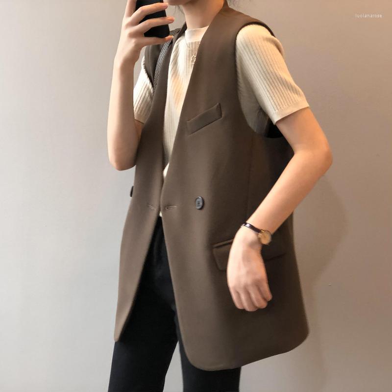 Women's Vests Obrix Casual Loose Vest V-Neck Sleeveless Single Button Office Lady Formal Style Streetwear Outfit For Women Luci22, Black
Women's Vests Obrix Casual Loose Vest V-Neck Sleeveless Single Button Office Lady Formal Style Streetwear Outfit For Women Luci22, Black