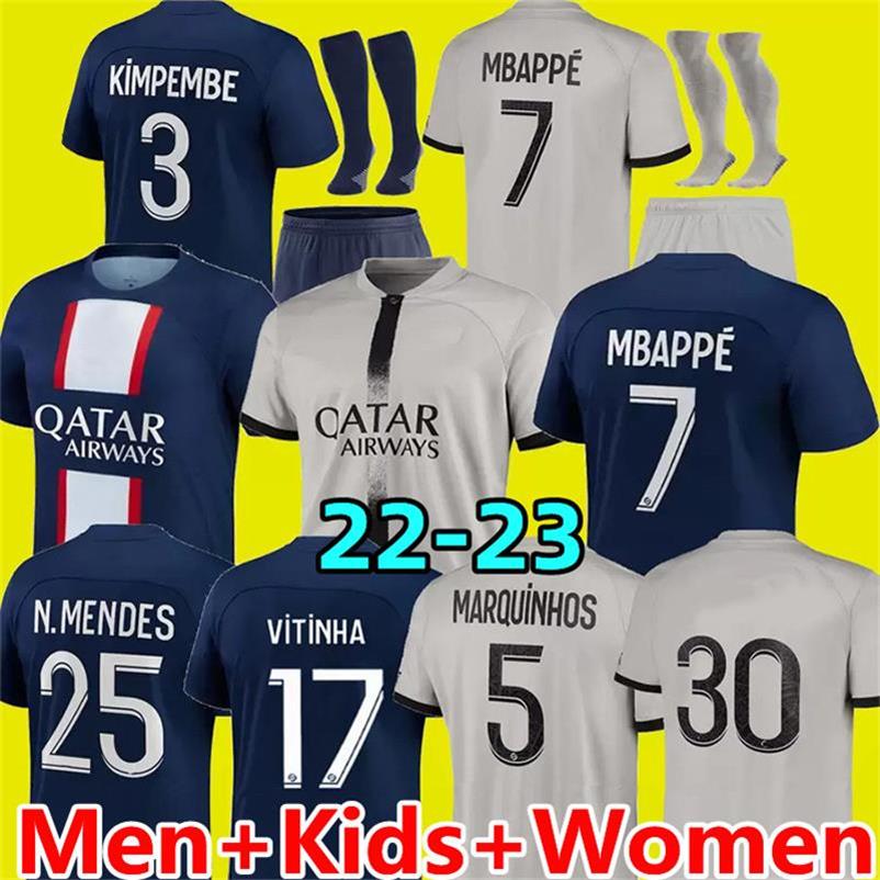 MBAPPE N. Mendes Jerseys 22 23 Psgs Soccer SERGIO RAMOS Vitinha HAKIMI men kids kit soccer jersey VERRATTI MARQUINHOS ICARDI 2022 2023 tops football shirt uniforms, 21-22 home kids
MBAPPE N. Mendes Jerseys 22 23 Psgs Soccer SERGIO RAMOS Vitinha HAKIMI men kids kit soccer jersey VERRATTI MARQUINHOS ICARDI 2022 2023 tops football shirt uniforms, 21-22 home kids